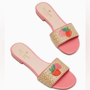 WORN TWICE - Kate Spade Finefetti sandals in natural/pinache (pink) Size: US 8.5